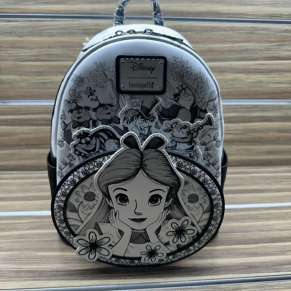 Loungefly Alice in Wonderland Sketch Mini-Backpack EE Exclusive NWT